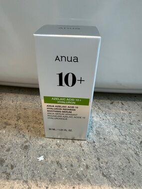 Anua 10+ Azelaic Acid + Hyaluron Soothing Serum — White & Green